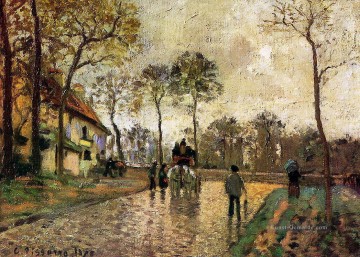 Camille Pissarro Werke - Postkutsche zu louveciennes 1870 Camille Pissarro